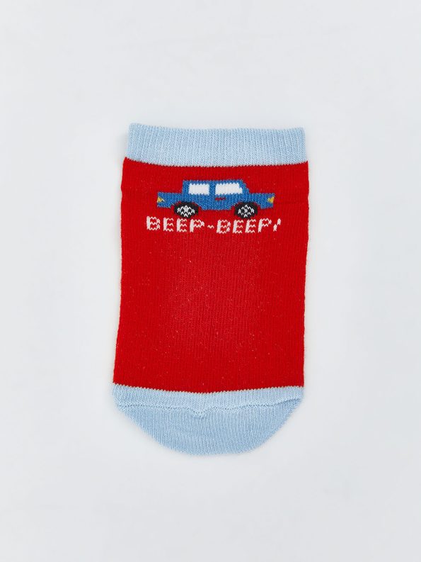 LCW Baby Blue Printed Baby Boy Sock Set - 5 Pairs