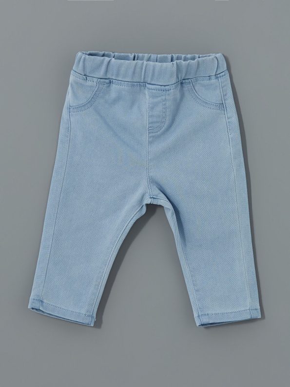 LCW Baby Blue Elastic Waistband Baby Boy Jean Pants
