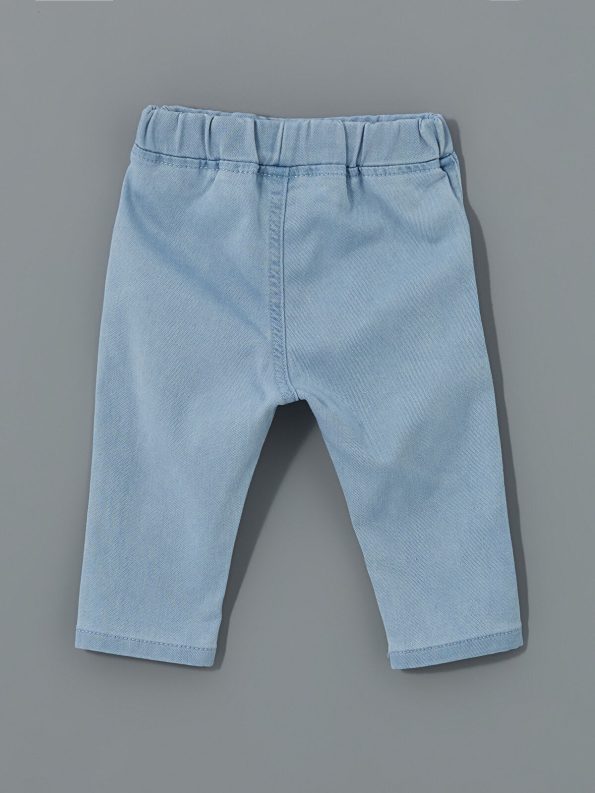 LCW Baby Blue Elastic Waistband Baby Boy Jean Pants