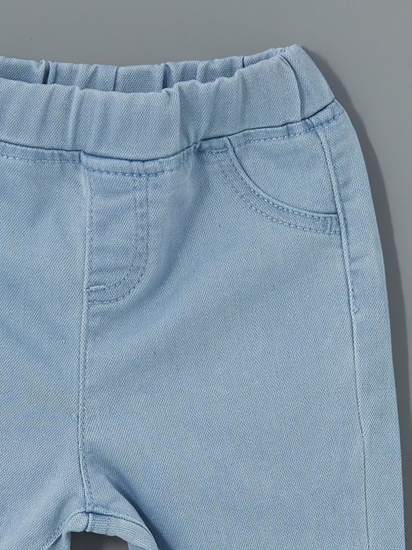 LCW Baby Blue Elastic Waistband Baby Boy Jean Pants