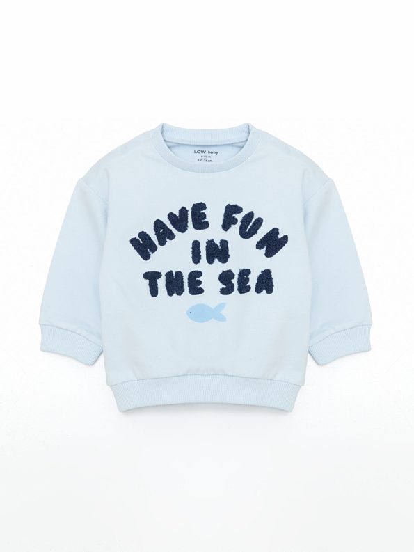 LCW Baby Blue Collar Shirt and Pants Set for Boys