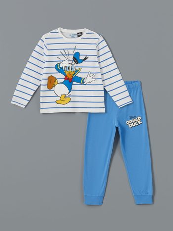 Boys' Printed Crew Neck Sweatshirt and Sweatpants Set