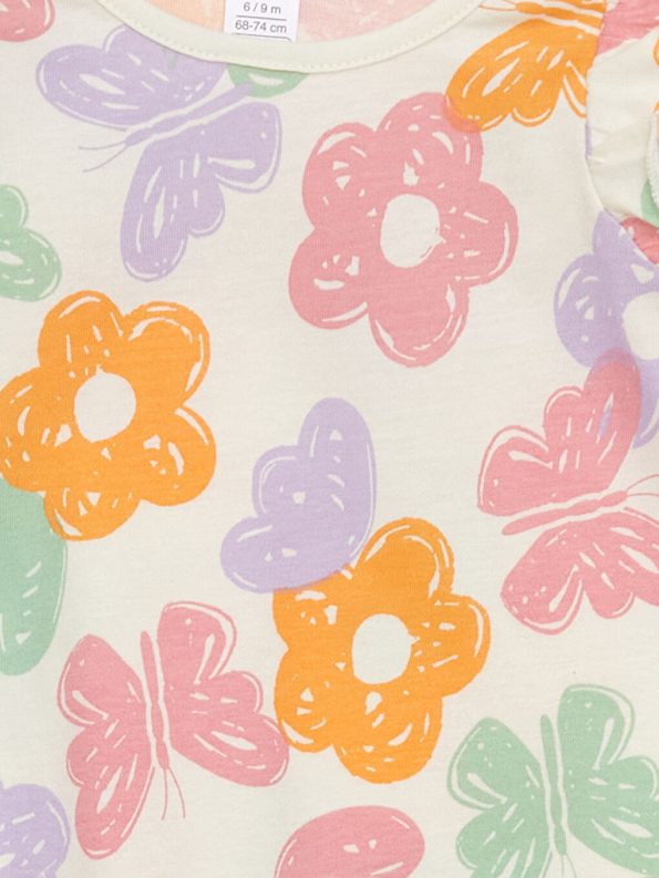 Floral Peter Pan Collar Dress for Baby Girls