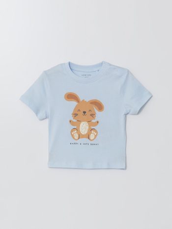 LCW Baby Blue Boys' T-Shirt and Shorts Set