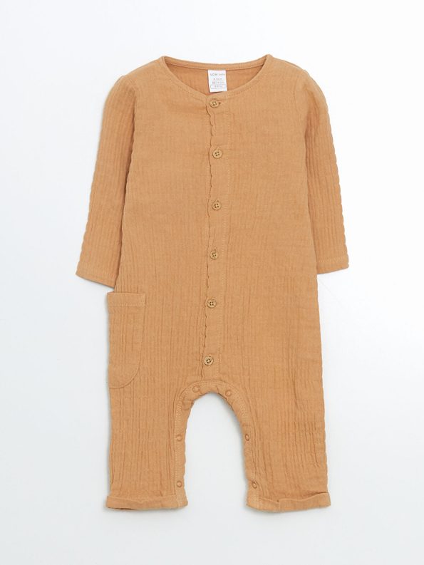 LCW Baby Brown Basic Long Sleeve Bodysuit for Boys