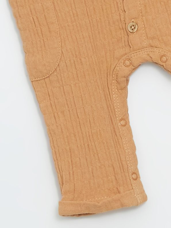 LCW Baby Brown Basic Long Sleeve Bodysuit for Boys