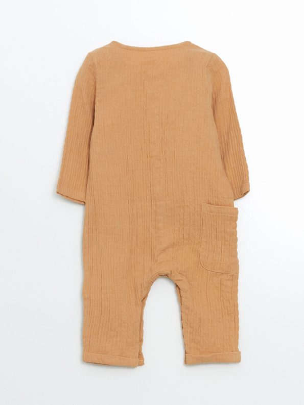 LCW Baby Brown Basic Long Sleeve Bodysuit for Boys