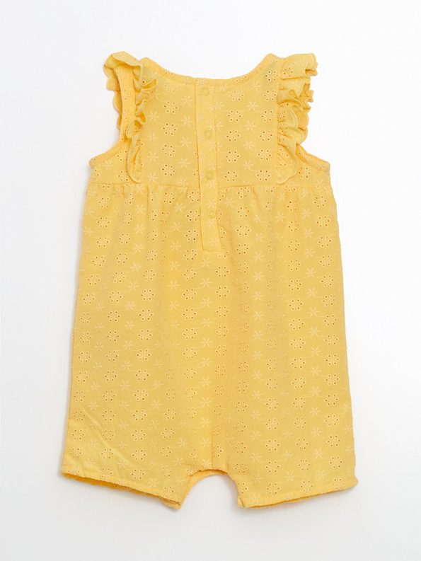 LCW Baby Embroidered Yellow Romper for Girls