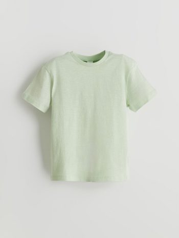 LCW Kids Green Crew Neck Basic Boys T-Shirt
