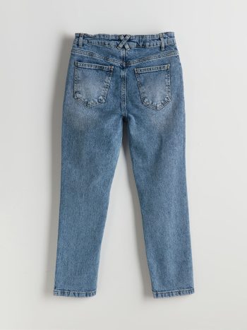 Adjustable Waist Blue Jeans for Girls
