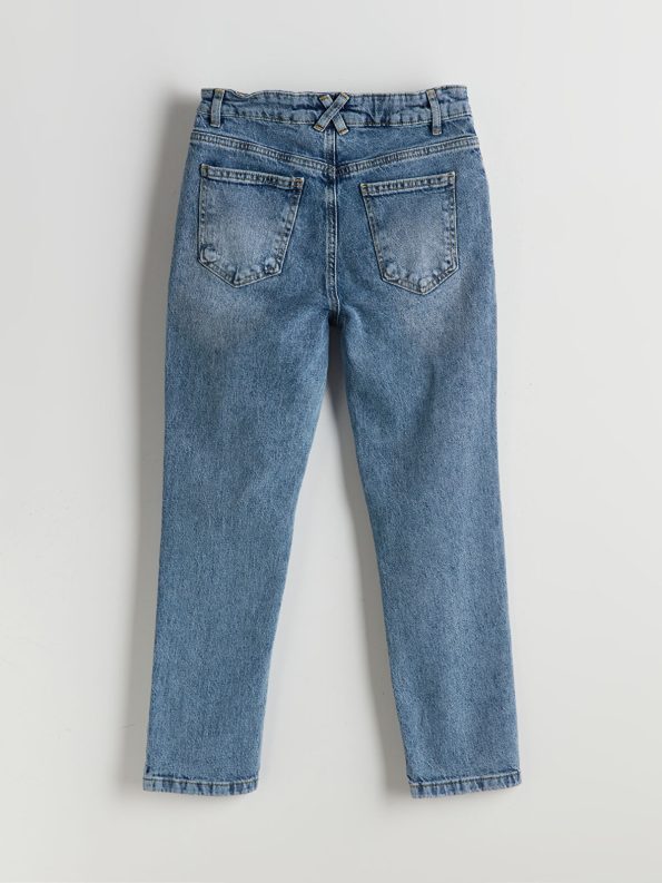 Adjustable Waist Blue Jeans for Girls