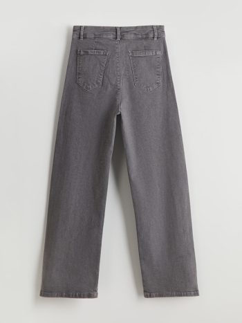 LCW Kids Adjustable Waistband Gray Girls' Denim Pants