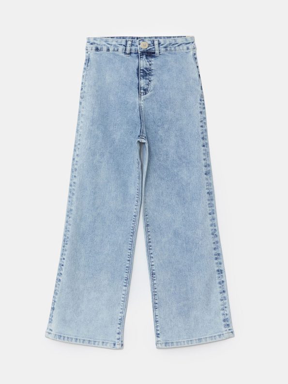 LCW Kids Adjustable Waist Blue Denim Jeans for Girls