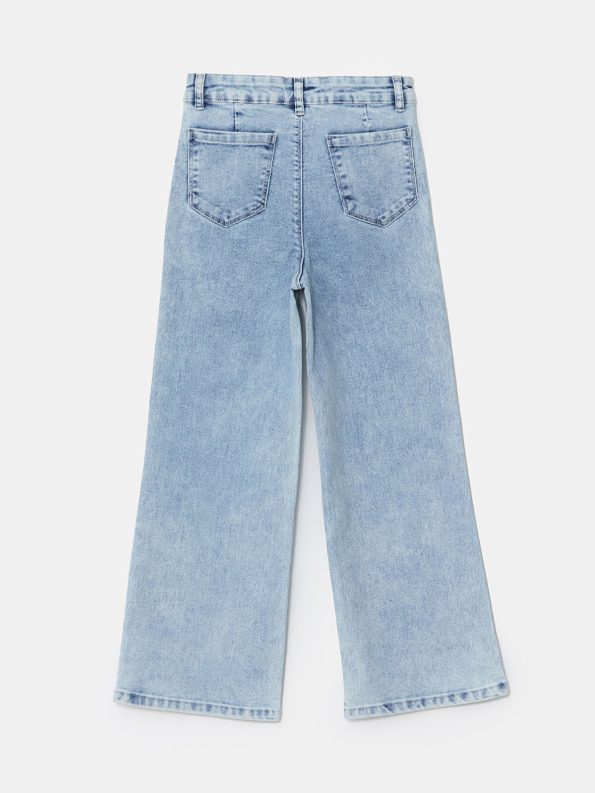 LCW Kids Adjustable Waist Blue Denim Jeans for Girls