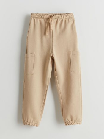 LCW Kids Beige Elastic Waistband Boys' Jogger Pants