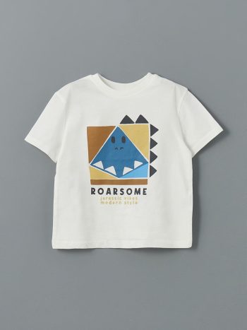 LCW Kids Cream Dinosaur Print Boys T-Shirt