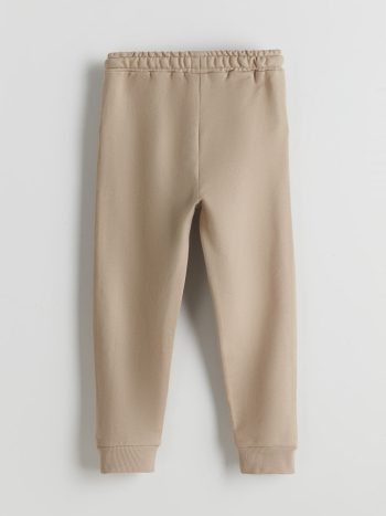 LCW Kids Beige Elastic Waist Jogger Pants for Baby Boys