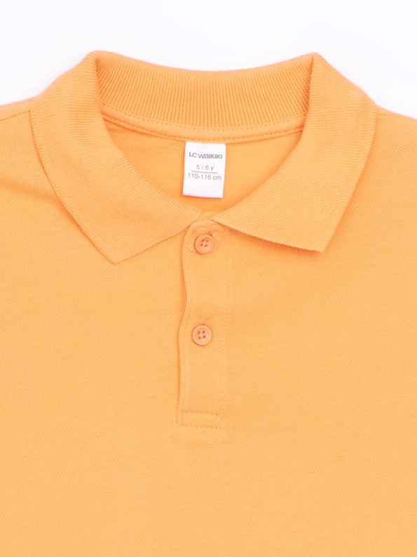 LCW Kids Orange Polo Collar Basic Boys T-Shirt