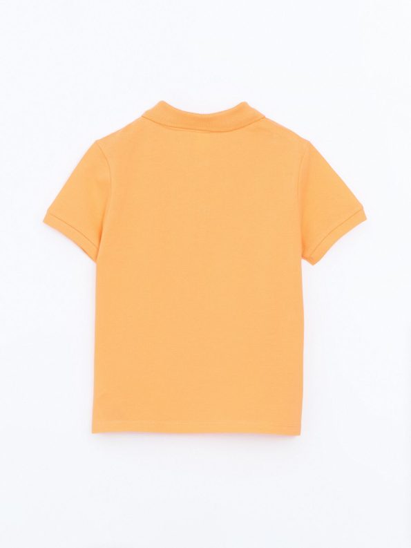 LCW Kids Orange Polo Collar Basic Boys T-Shirt