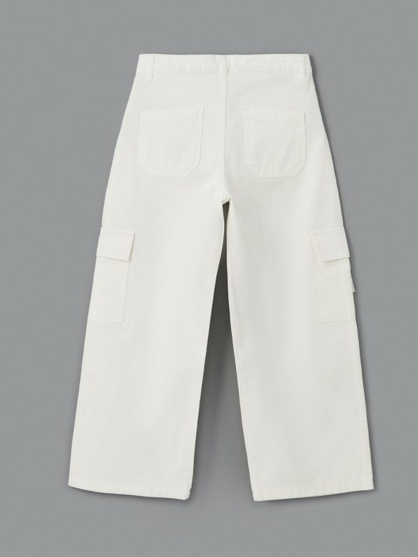Adjustable Waist Girls' Denim Pants