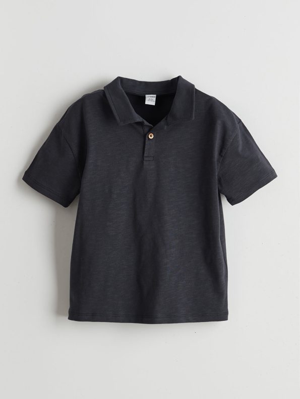 LCW Kids Charcoal Polo Shirt and Pants Set for Boys