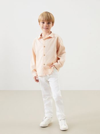 LCW Kids Pink Basic Boys' Shirt and Pants Set