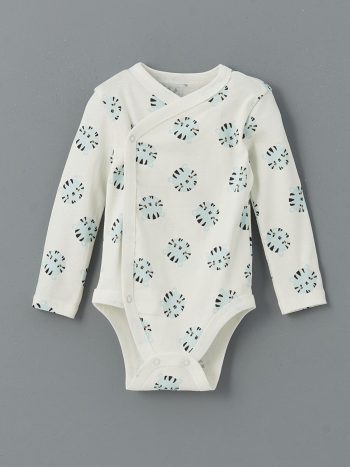 LCW Baby Cream Long Sleeve Printed Hospital Exit Set for Boys