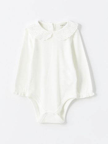 LCW Baby Cream Girl's Bodysuit and Leggings Set