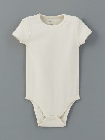 LCW Baby Orange Short-Sleeve Bodysuit Set for Boys