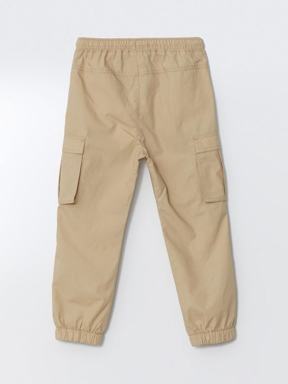 LCW Kids Beige Elastic Waist Boys Cargo Pants