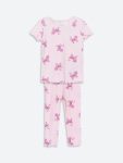 Mary Cat Print Girls' Baby Pajama Set