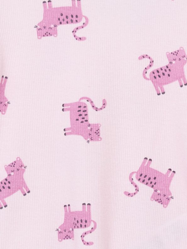 Mary Cat Print Girls' Baby Pajama Set
