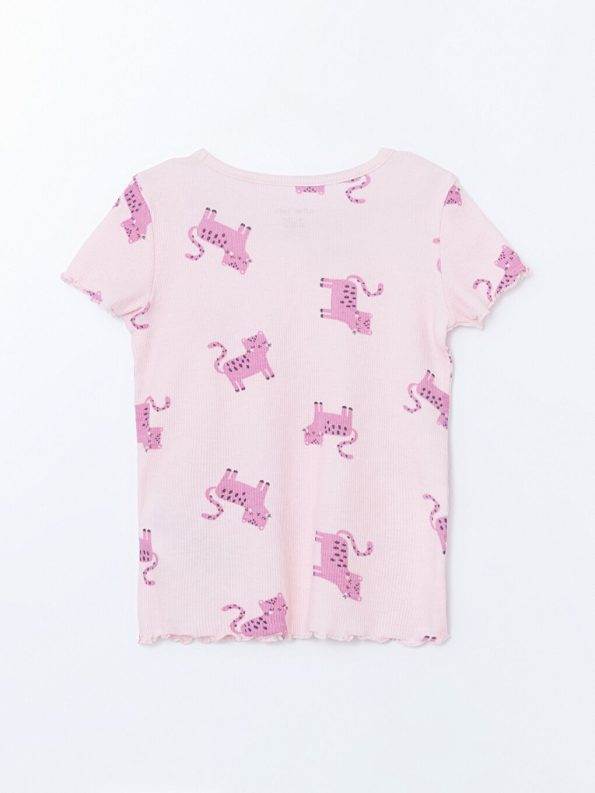 Mary Cat Print Girls' Baby Pajama Set