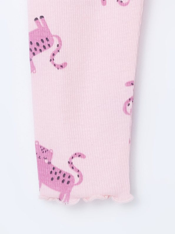 Mary Cat Print Girls' Baby Pajama Set