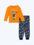 Boys' Printed Crew Neck Sweatshirt and Jogger Set