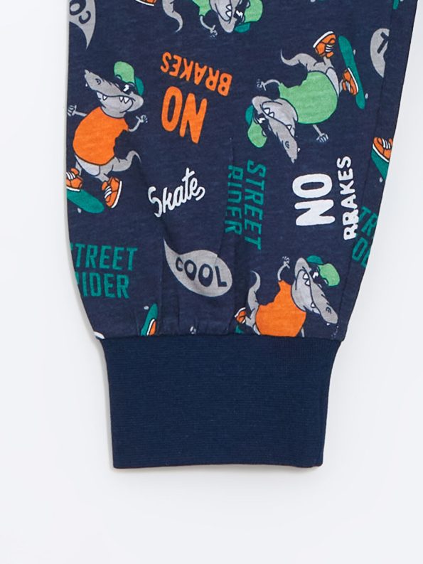Boys' Printed Crew Neck Sweatshirt and Jogger Set