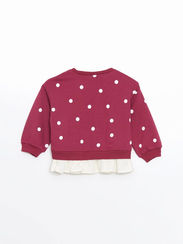 LCW Kids Burgundy Minnie Mouse Printed Sweatshirt