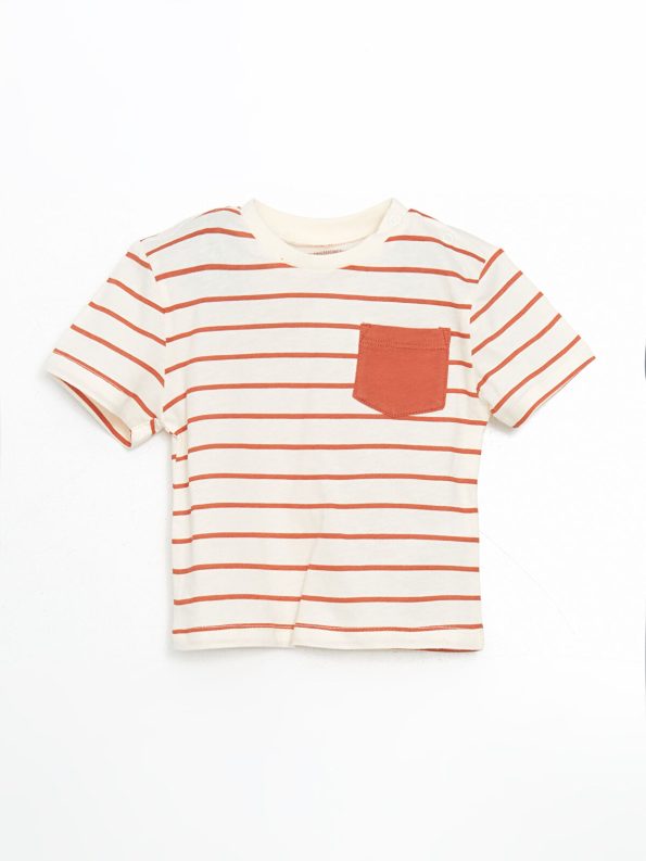 LCW Baby Striped Short Sleeve T-Shirt and Pants Set