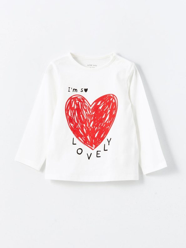LCW Baby Cream Bicycle Neck Girls' Pajama Set