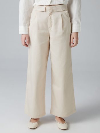 LCW Teen Beige Wide Leg Girls Pants