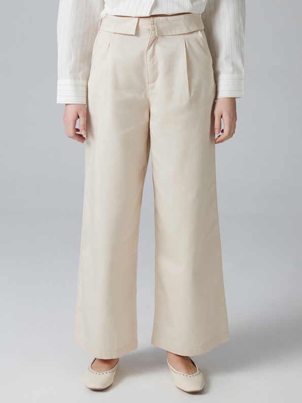 LCW Teen Beige Wide Leg Girls Pants