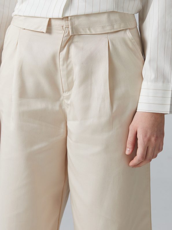 LCW Teen Beige Wide Leg Girls Pants