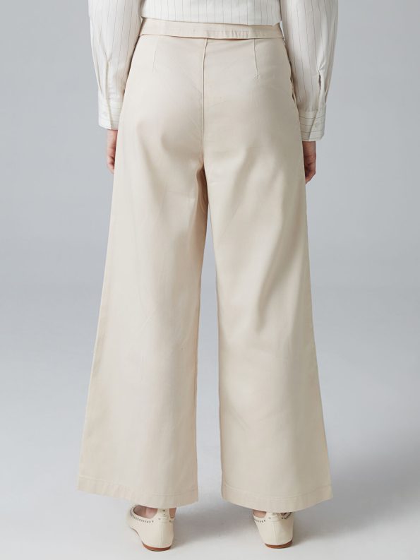 LCW Teen Beige Wide Leg Girls Pants