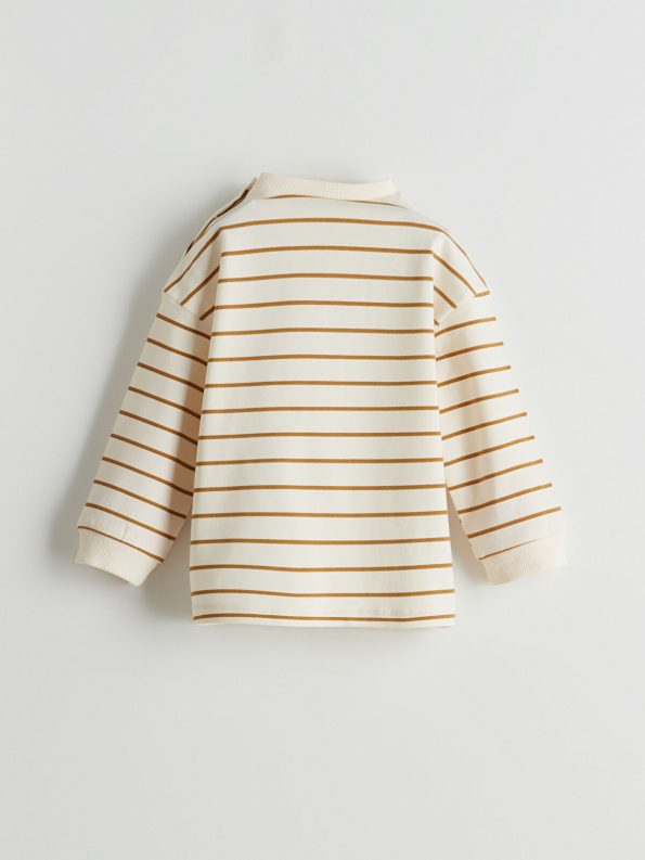 LCW Baby Cream Striped Crew Neck Shirt