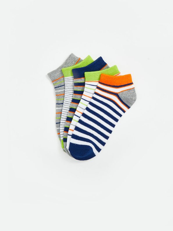 Color Blocked Boys' Ankle Socks Set of 7