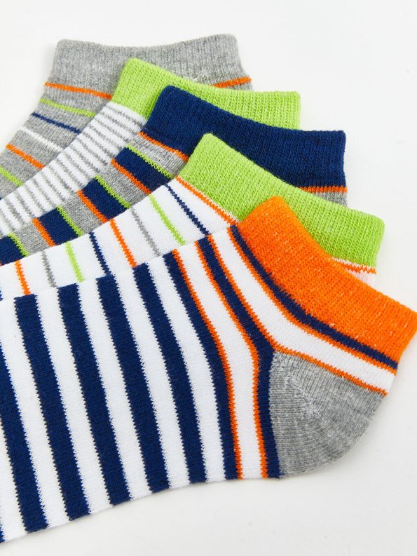 Color Blocked Boys' Ankle Socks Set of 7