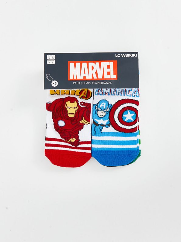 Patterned Boys' Ankle Socks Set of 5