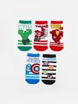 Patterned Boys' Ankle Socks Set of 5