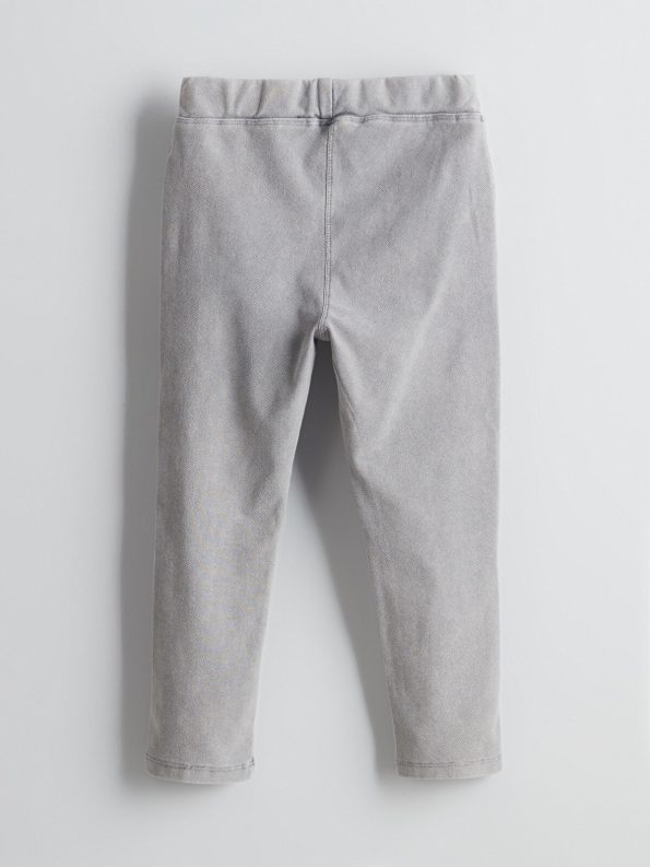 LCW Kids Gray Elastic Waist Leggings for Girls
