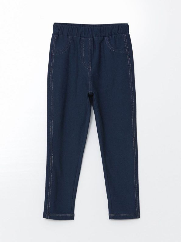 LCW Kids Indigo Girls' Elastic Waist Leggings